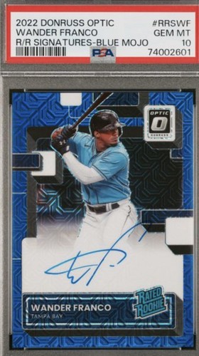 2022 PANINI DONRUSS OPTIC WANDER FRANCO SIGNATURES #RRSWF BLUE MOJO PSA 10 37/99