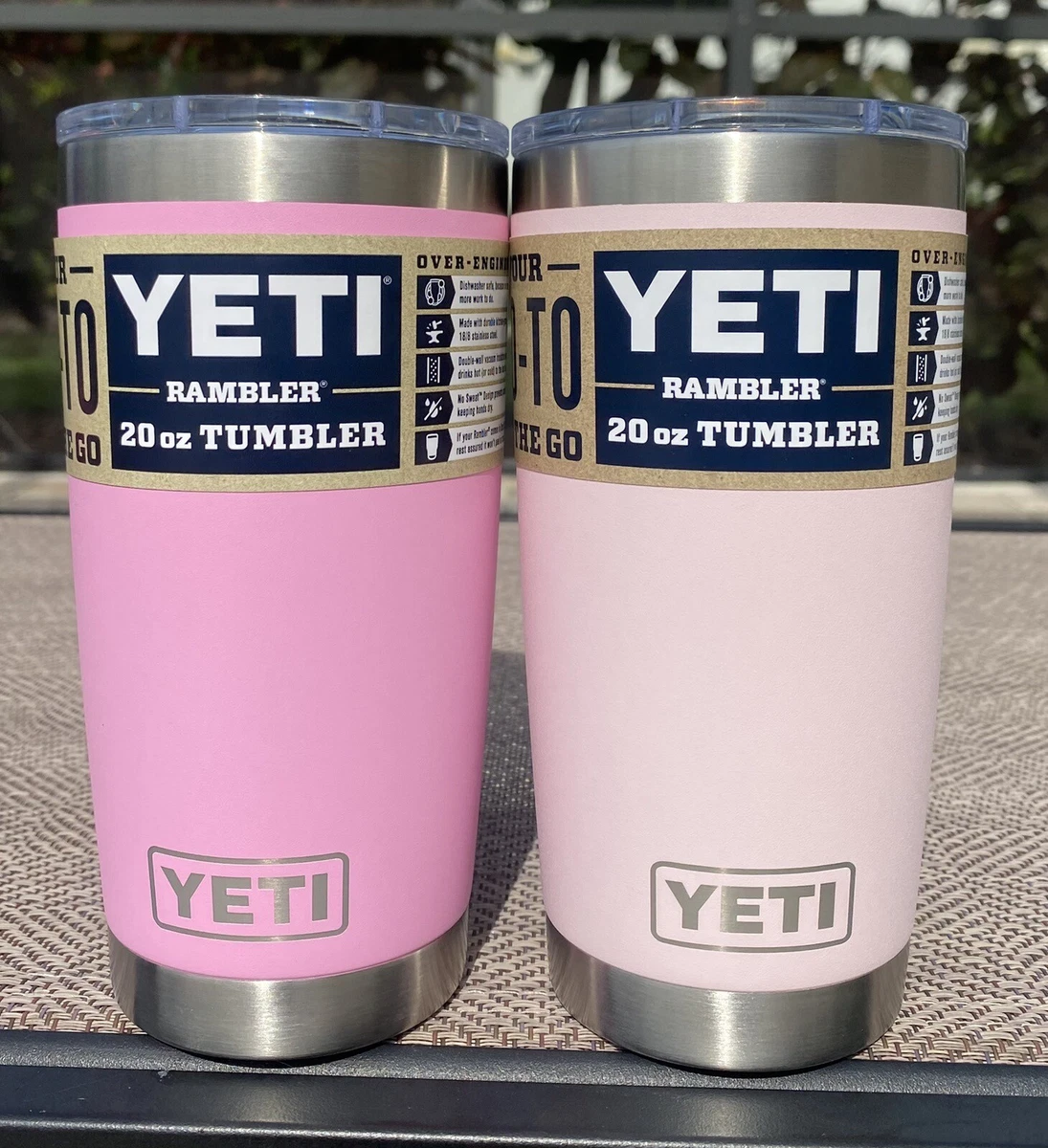 YETI Rambler 20-fl oz Stainless Steel Tumbler with MagSlider Lid, Ice Pink  at