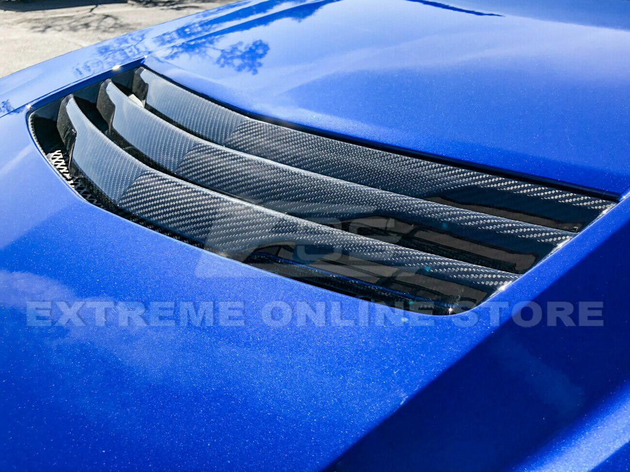 CARBON FIBER Hood Vent Louver Cover For 1619 Cadillac CTSV GM Factory