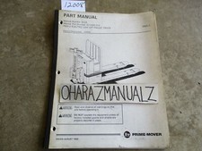 Prime Mover Forklift PMX-2 Electric Low Lift Pallet Truck Parts Manual