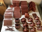 VINTAGE MARX FORT APACHE PLAYSET GATE TOWER WALL CATWALK CORNER SIGN BROWN PARTS