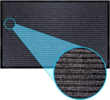 Luxurux® Durable Rubber Door Mat - Heavy Duty, Slip Resistent, Indoor/Outdoor, E