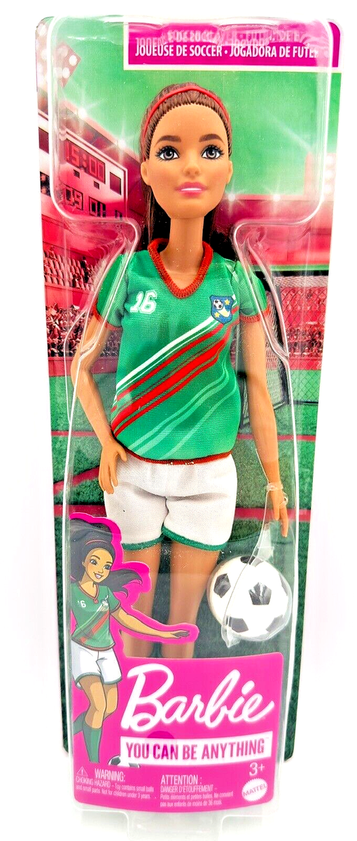スポーツ Barbie SpecialEdition Mattel Barbie Doll Soccer Player Athlete Brown Hair Mexico