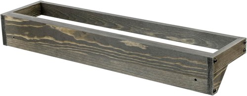 Wall Mounted Gray Wood Shoe Storage Organizer Racks, Footwear Holder, Set of 4 - Picture 6 of 7