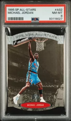 MICHAEL JORDAN 1995 SP ALL-STARS Die Cut Silver! #AS2 PSA 8 NearMint - Mint
