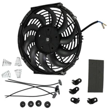 12" inch Universal Push Pull Slim Electric Radiator Cooling Fan 12V Mounting Kit