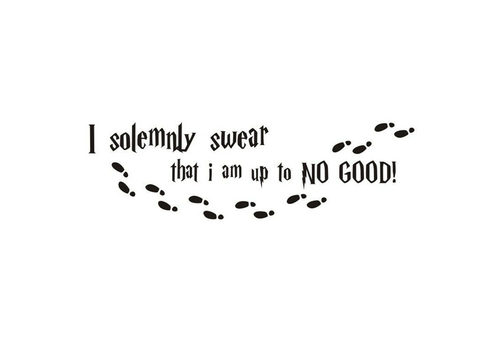 Solemnly Swear That I Am Up To No Good