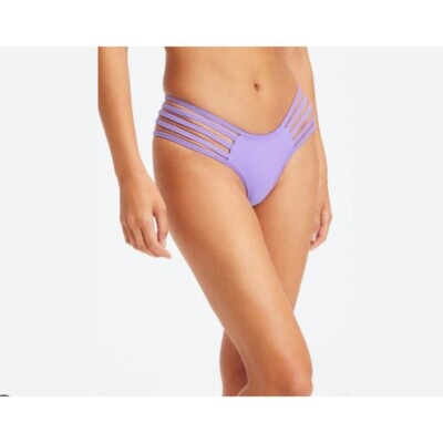 Fabletics Noa Strappy Bikini Bottom Thong Swim Beach Panty Womens Medium NWT