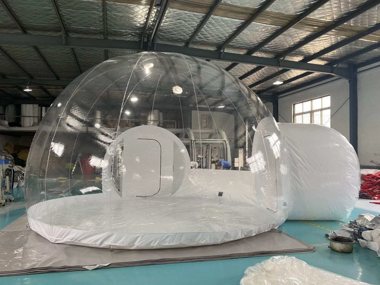 Inflatable Commercial Grade PVC Clear Eco Dome Camping Bubble Tent W/ FAN