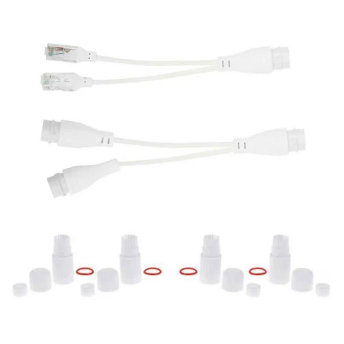1 to 2 Adapter Network Splitter Poe Switch Connector RJ45 Waterproof Separator