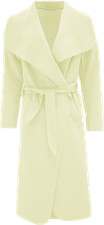 Womens Belted Duster Jacket Ladies Waterfall Italian Trench Drape Long Coat UK