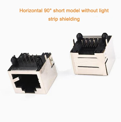 RJ45 Network Interface Socket Ethernet Cable Female Head With Light Transformer - Photo 2/20