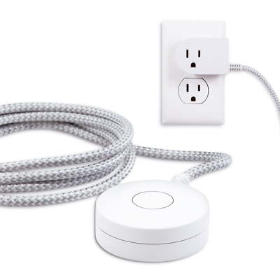 Practical,Cordinate Decor 6ft. Braided Extension Cord Tabletop Switch
