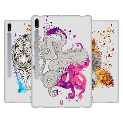 HEAD CASE DESIGNS GEOMETRIC BEASTS SOFT GEL CASE FOR SAMSUNG TABLETS 1