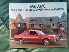 AMC NOS 78 Dealer book Concord AMX Pacer Gremlin Matador X Barcelona