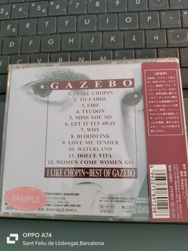 RAR JAPAN CD. GAZEBO. I LIKE CHOPIN. BEST. SAMBLE. OBI - Photo 3/3