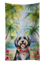 Caroline's Treasures Tibetan Terrier Luau Kitchen Towel DAC6529KTWL