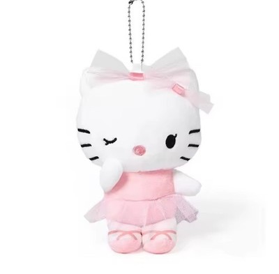 Sanrio Licensed Hello Kitty Kawaii y2k Pink Ballerina Plush Bag Charm Keychain