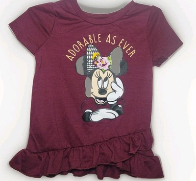 Disney Junior Minnie Mouse 24mo ADORABLE AS EVER Dbl Ruffle Hem T-Shirt /Dress 