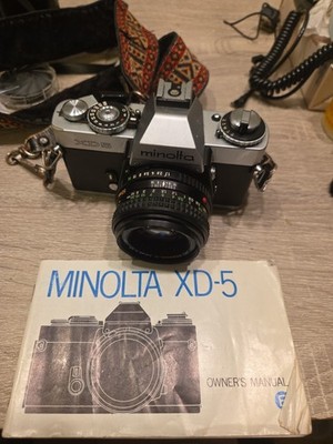 Minolta XD5 XD-5 35mm SLR Film Camera w/ 50MM MD ROKKOR-1.7 Lens W/ Manual 