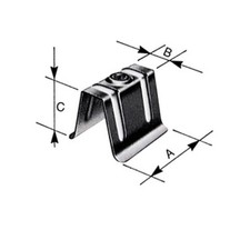 CAPPELLOTTO IN LAMIERA ZINCATA 50X15X40 MM