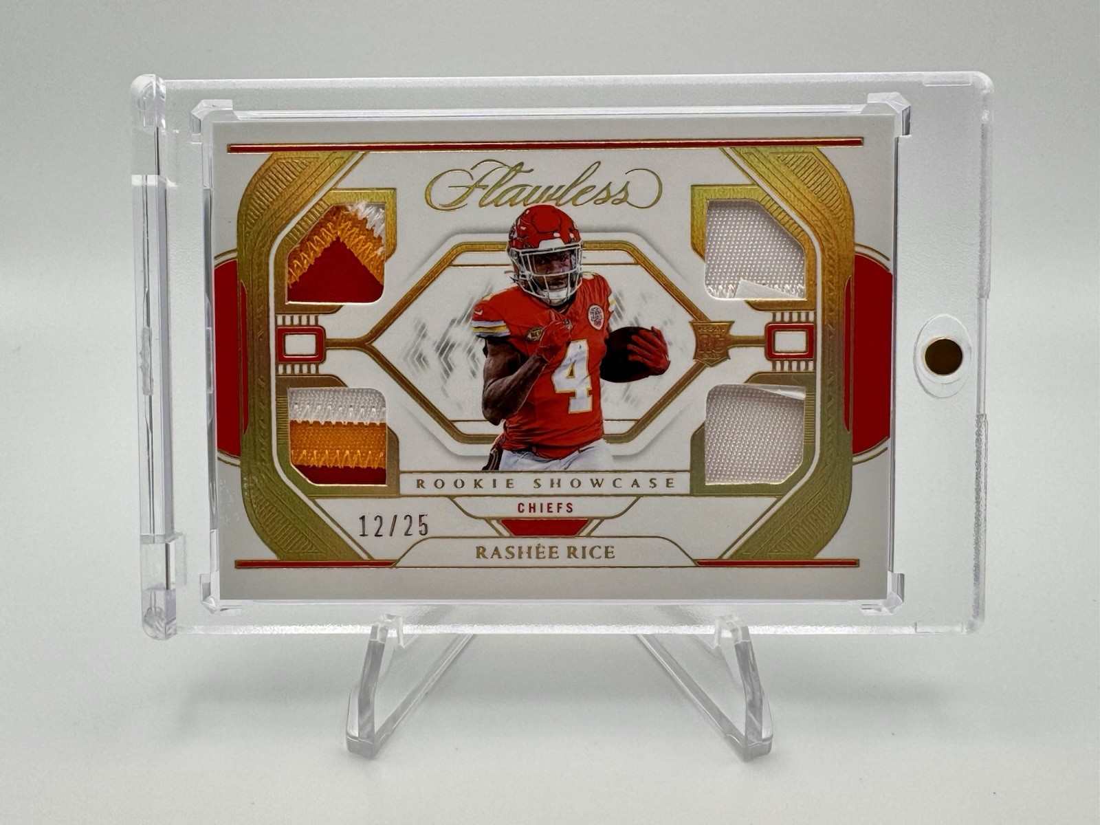 Rashee Rice Panini Flawless Rookie Showcase Relics #RSRRE Base