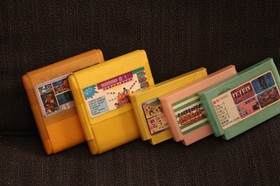 5 Famiclone cartridges - Dendy Famicom NES Nintendo game cart Unchained Melody