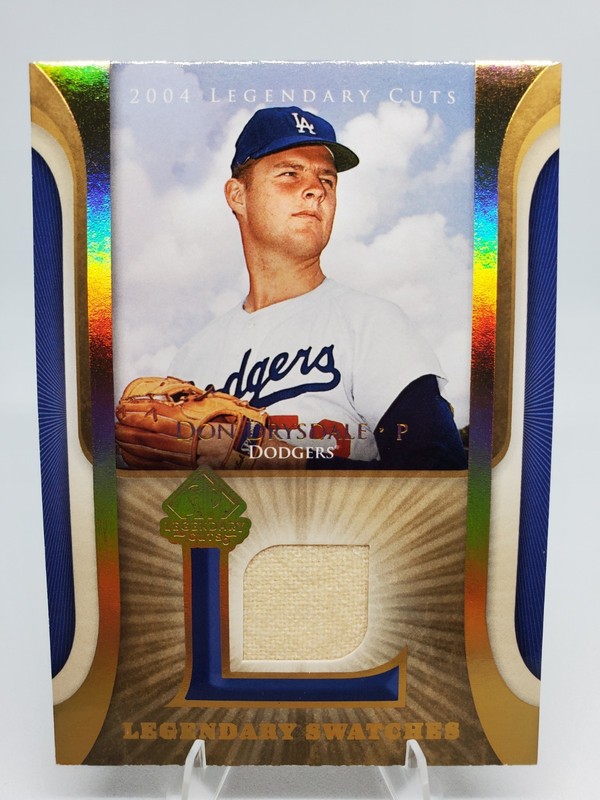 2004 SP Legendary Cuts DON DRYSDALE Game-Used Jersey Swatches Dodgers HOF