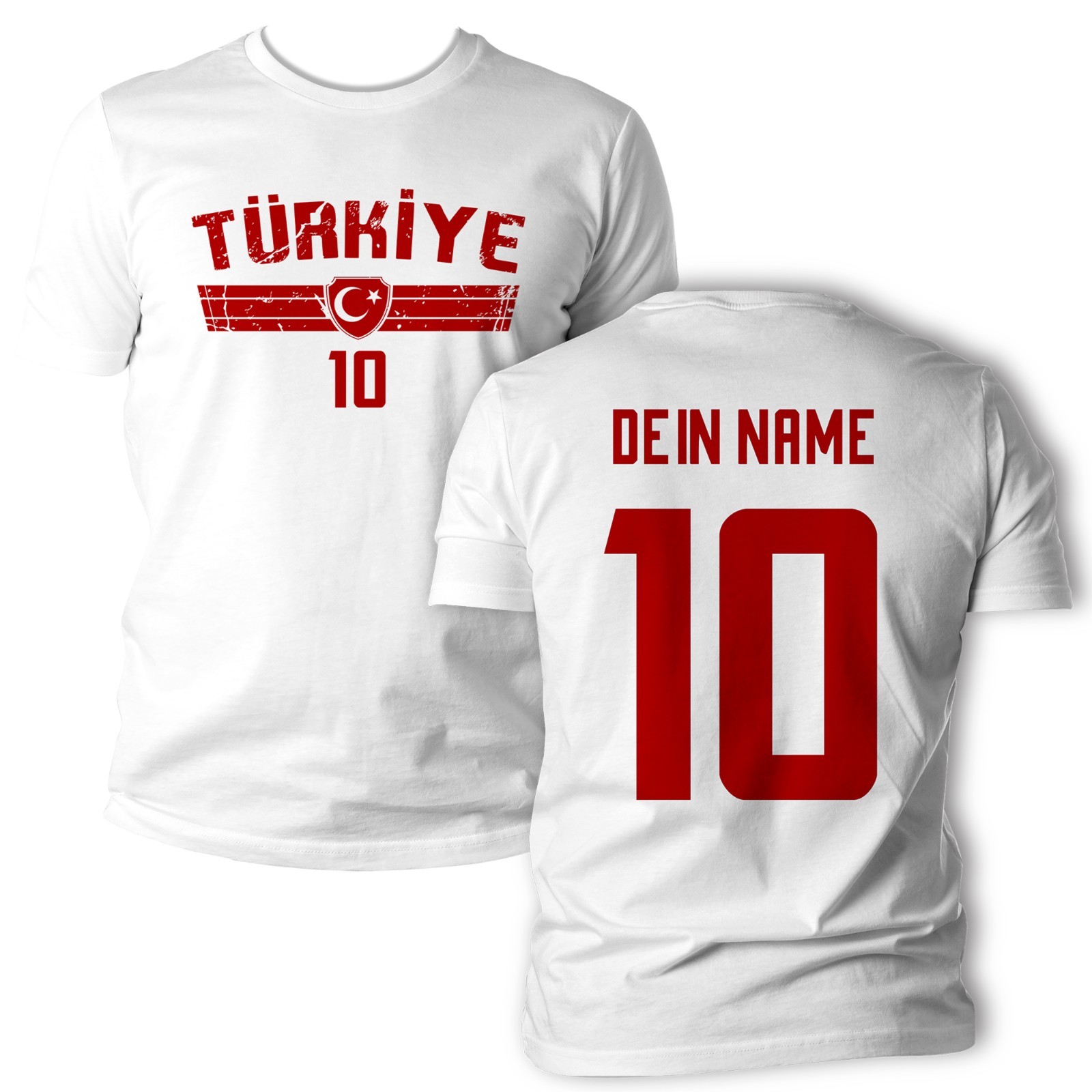 Turkey T-Shirt Jersey Personalised With Desired Name & Number World Cup 2026 Gift