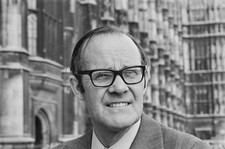 British Labour politician Eddie Milne at Houses of Parliament Lond- Old Photo