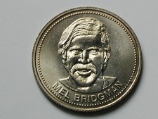 1982-1983 Mel Bridgman CALGARY FLAMES Trade Dollar Token - NHL hockey coin