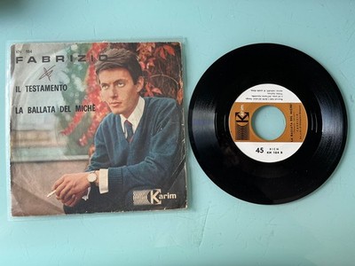 Vinyl 45 Runden Fabrizio (De André) Das Testament / Die Ballade des Miché SEHR GUT