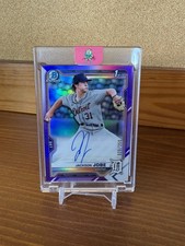 JACKSON JOBE 2021 BOWMAN CHROME PURPLE REFRACTOR 1ST AUTO /250