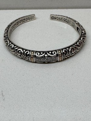 EFFY 925 silver and 18k gold diamond braclet