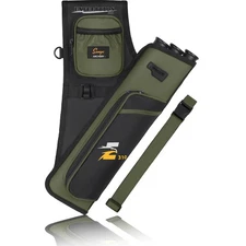 Archery Hip Quiver for Arrows. Includes 3 Tubes Arrow Holder, Pockets and Wai...