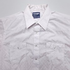 Vintage Wrangler X Long Tails Pearl Snap Shirt 17 - 35 XL Western Print Rodeo