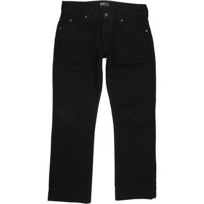 Lee Knox  Herren Schwarz Straight Regular  Jeans W33 L29 (76867)