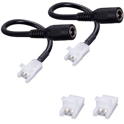 2 Pin 8mm Connector Kit Strip To Dc Female Plug Max Amp 5a 18awg Wire Solderless