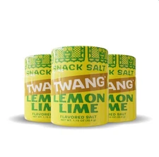 3 Pack Twang Lemon Lime Snack Salt 1.15oz Flavored Seasoning Shakers Twangerz
