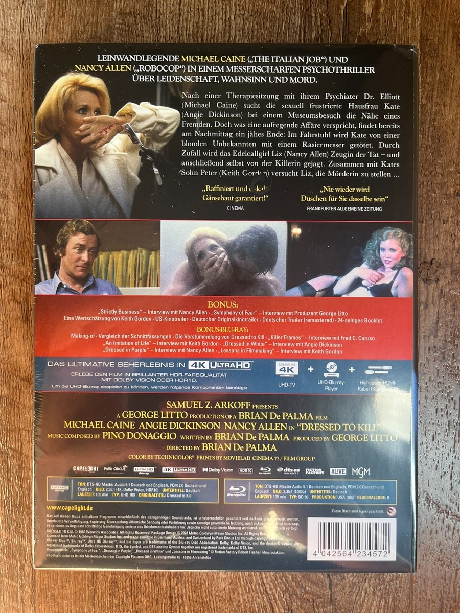 dressed to kill 4k blu ray Dressed to Kill (4K UHD, Limited Edition, Region Free) w/SLIP