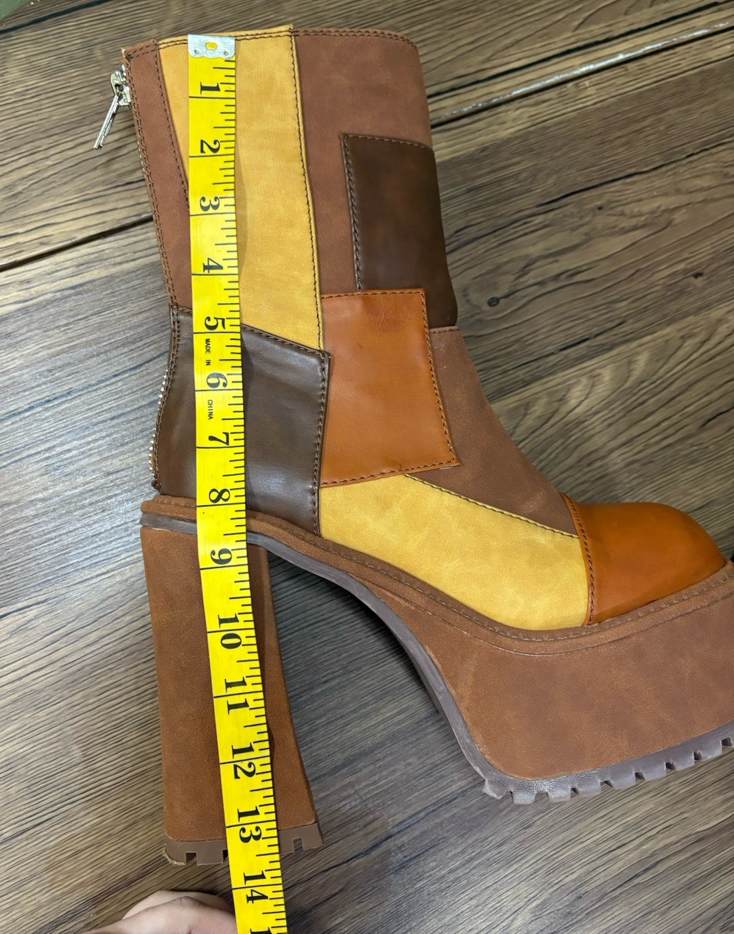 Dolls Kill Current Mood Patchwork Platform Boots … - image 20