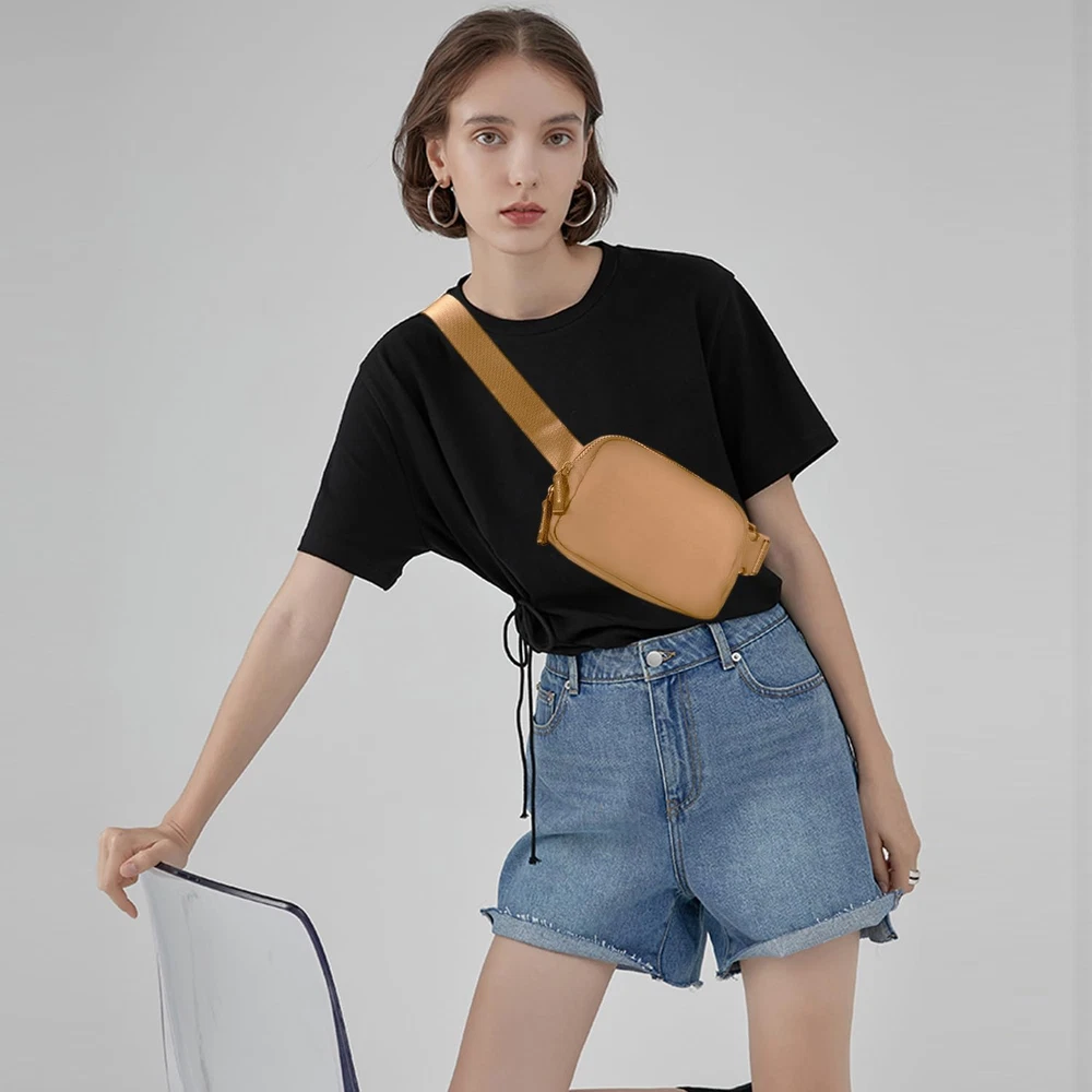 Belt Bag for Women Two-Way Zipper Cross Body Fanny Pack Fashion Waist Packs Ever