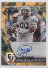 2021 Panini Prizm Draft Picks Orange Ice William Bradley-King #DPA-WBK Auto a0s