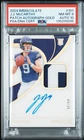 2024 IMMACULATE COLLECTION PATCH AUTO-GOLD #101 JJ MCCARTHY RC /25 PSA 8 AUTO 10
