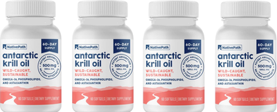 #ad #ad Antarctic Krill Oil Wild Caught Omega 3 DHA Astaxanthin 500mg 60ct 4PK 11 26 $49.99