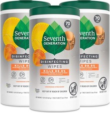 Seventh Generation Disinfecting Multi-Surface Wipes, Lemongrass Citrus, 70 Count