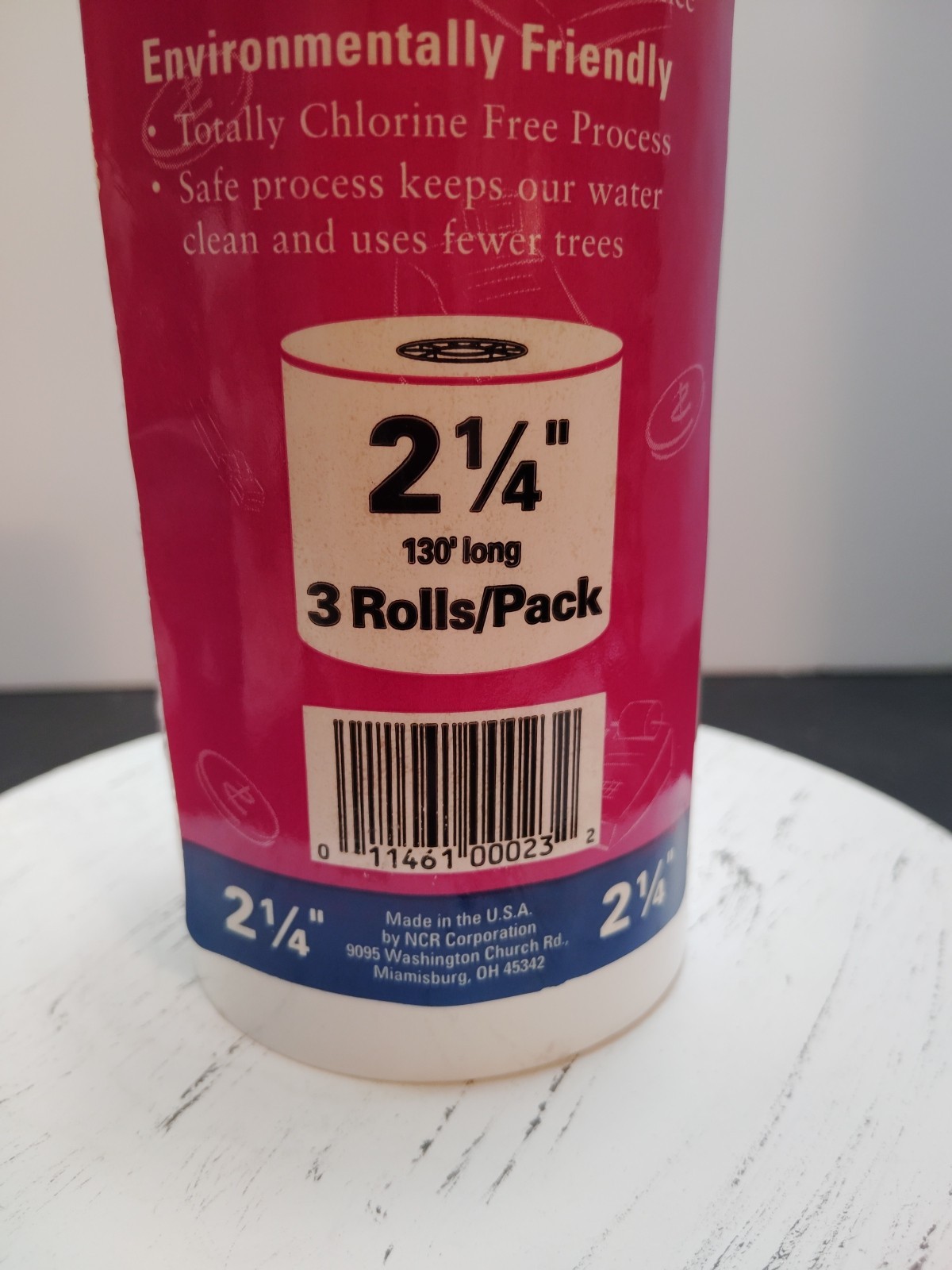 3 NCR Paper Rolls 2 1/4 X 130 57mm X 40m Calculator Adding Cash Register NIP