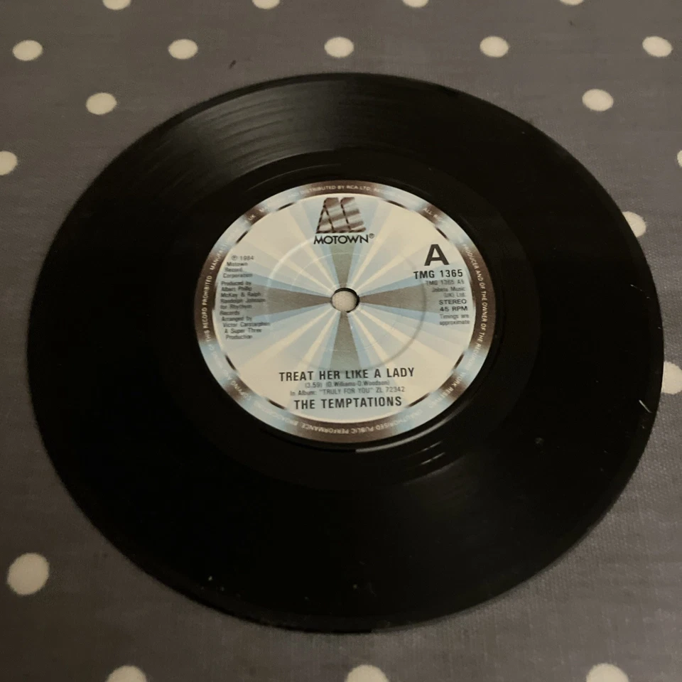 The Temptations - Treat Her Like a Lady - Original Motown Single 1984 - Image 3 of 3