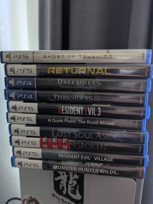 PlayStation 5 Video Game Bundle Ghost of Tsunami, RETURNAL, Resident Evil, Etc