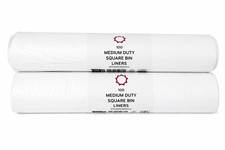 Pedal Bin Liners 30L White Bin Liner 60x60cm Medium Duty Rubbish Refuse Bags